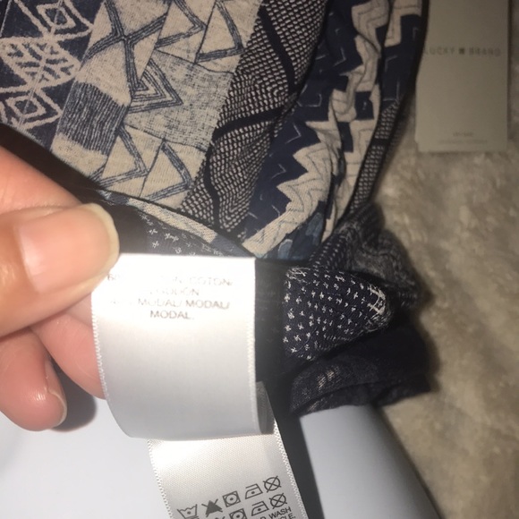 Lucky brand knotted tie shirt top xsmall NWT new - Picture 6 of 8